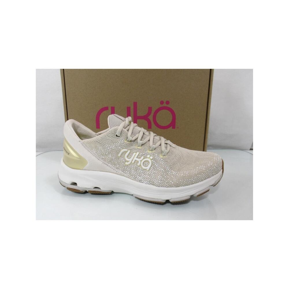 Women's Ryka Devotion X Lace Up Walking Shoes Sneakers French Beige Size 7 W